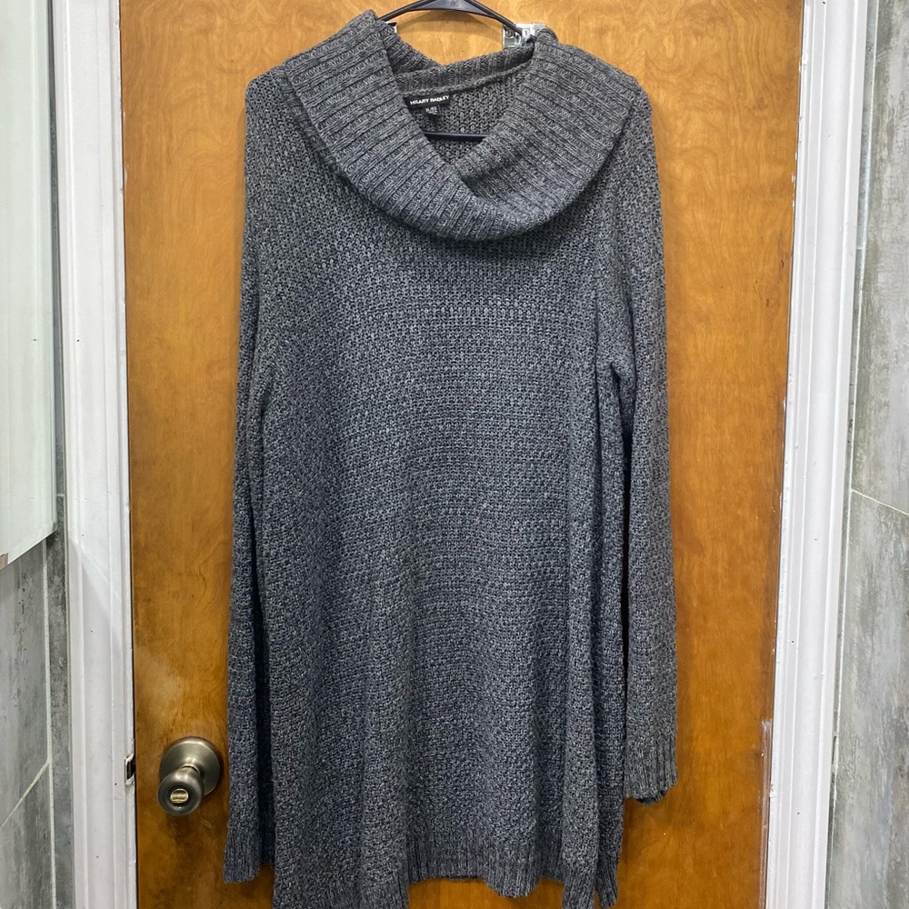 Hilary Radley Charcoal Cowl Neck Sweater